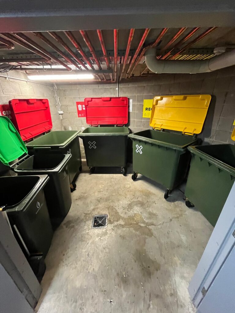 Supermarket bin cleaning